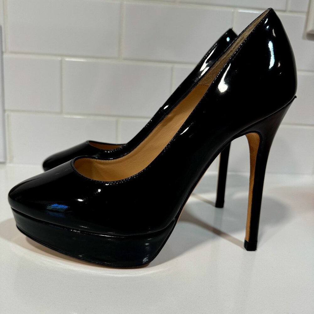 All Saints Patent Leather Platform Pumps